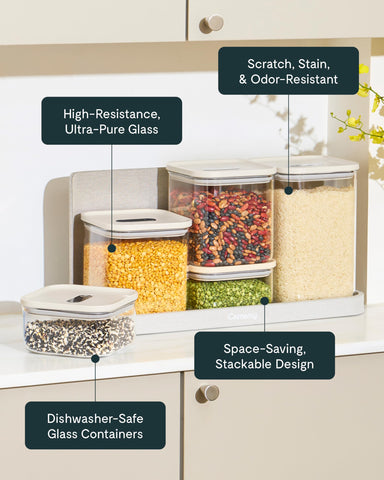Caraway 1qt glass airtight container lid removal for thorough maintenance