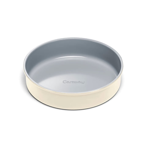 Caraway Circle Pan front view in cream, ideal for cakes and tarts.