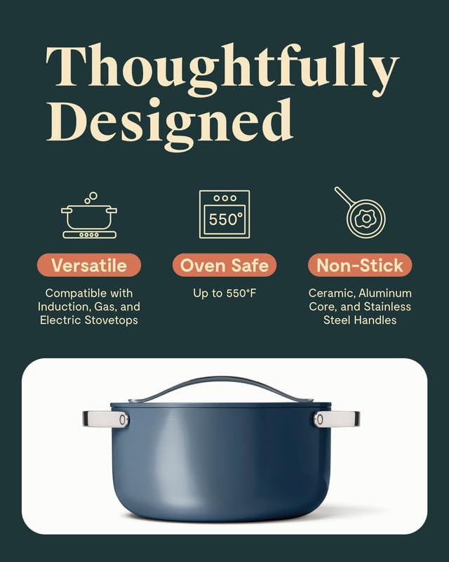 Closeup of Caraway ceramic nonstick coating for easy-release cooking.