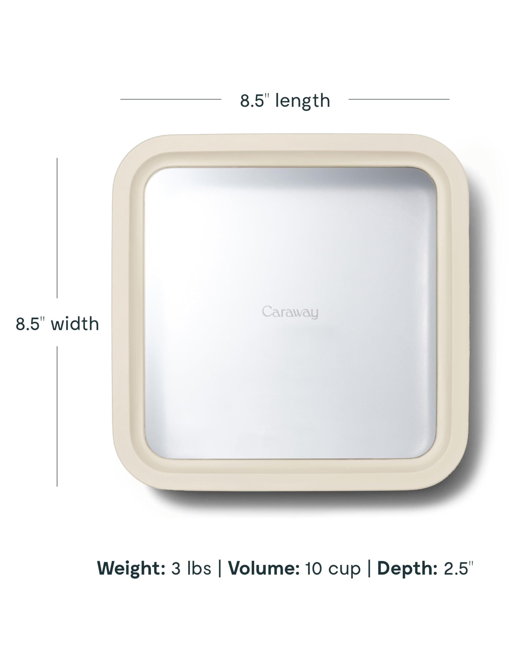 Caraway lid with silicone seal locks in freshness for busy meals