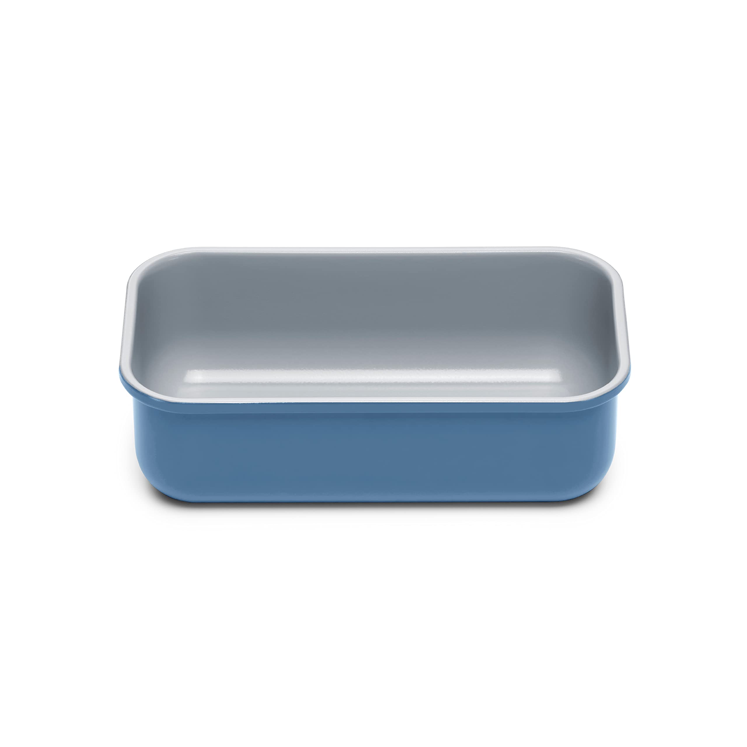 Caraway loaf pan slate top view with smooth non-stick surface for easy release.