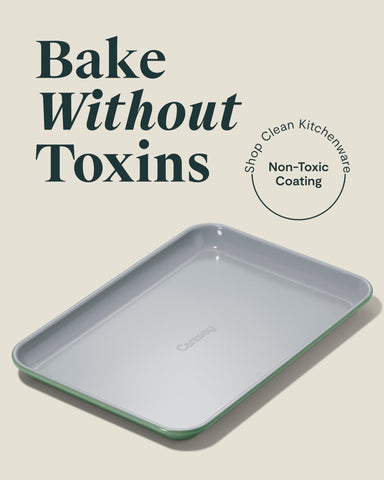 Caraway mini sheet pan ideal for roasting vegetables in small kitchens.