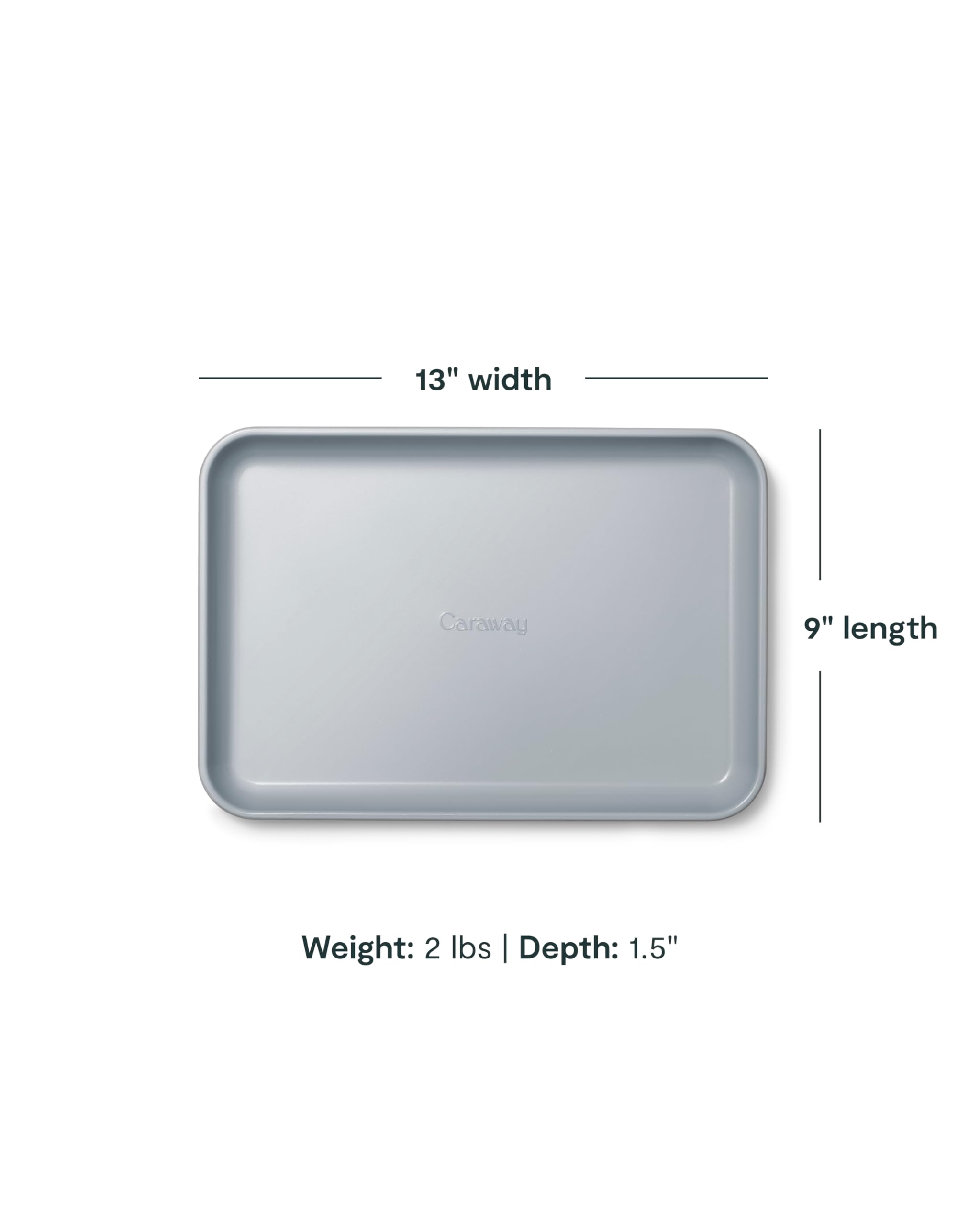 Caraway mini sheet pan in oven-safe aluminum core ready for roasting