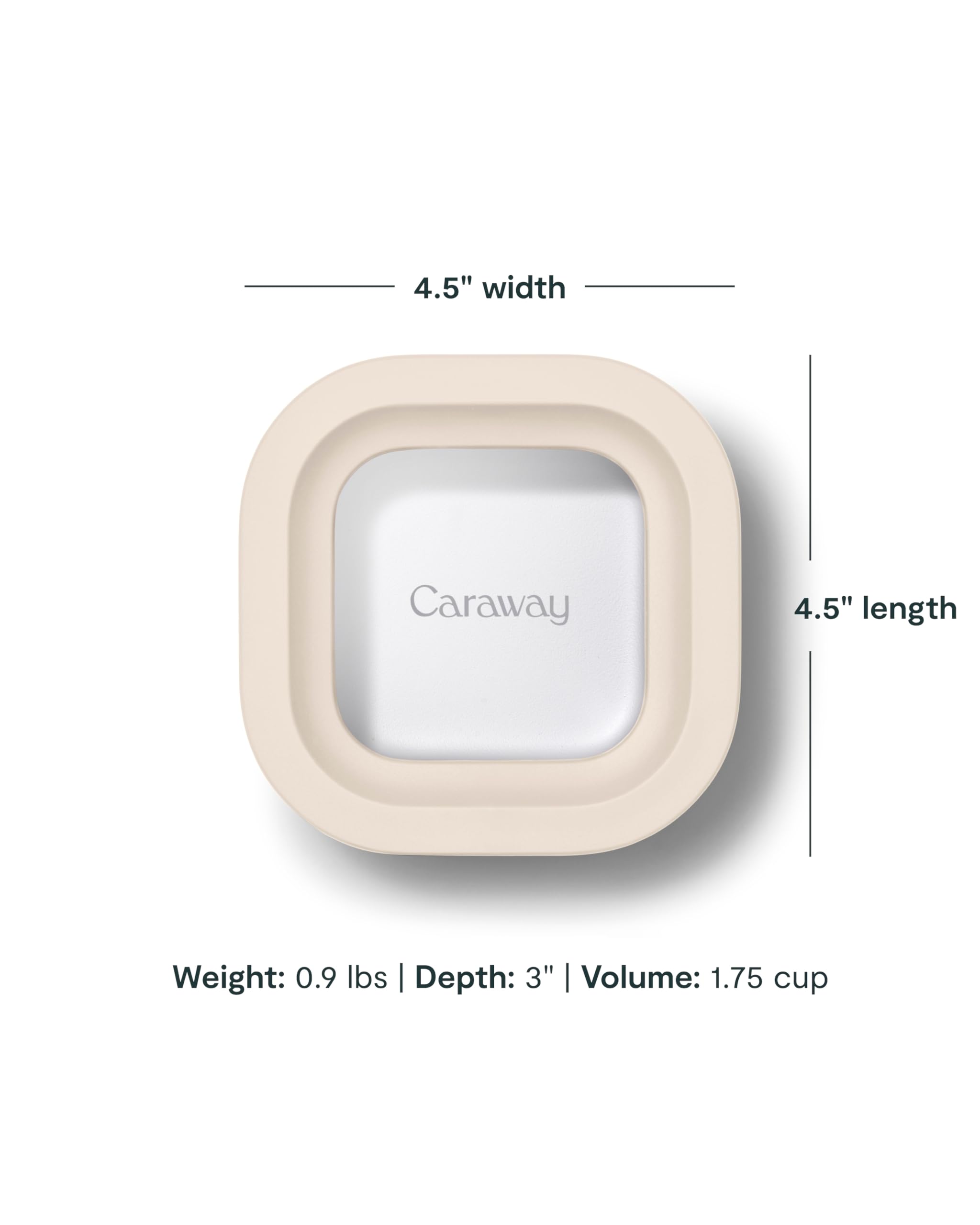Caraway lid with air-release technology preserves freshness and blocks odors