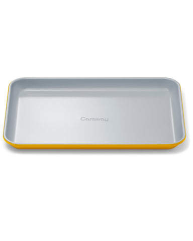 Caraway small baking sheet oven heat for even browning.