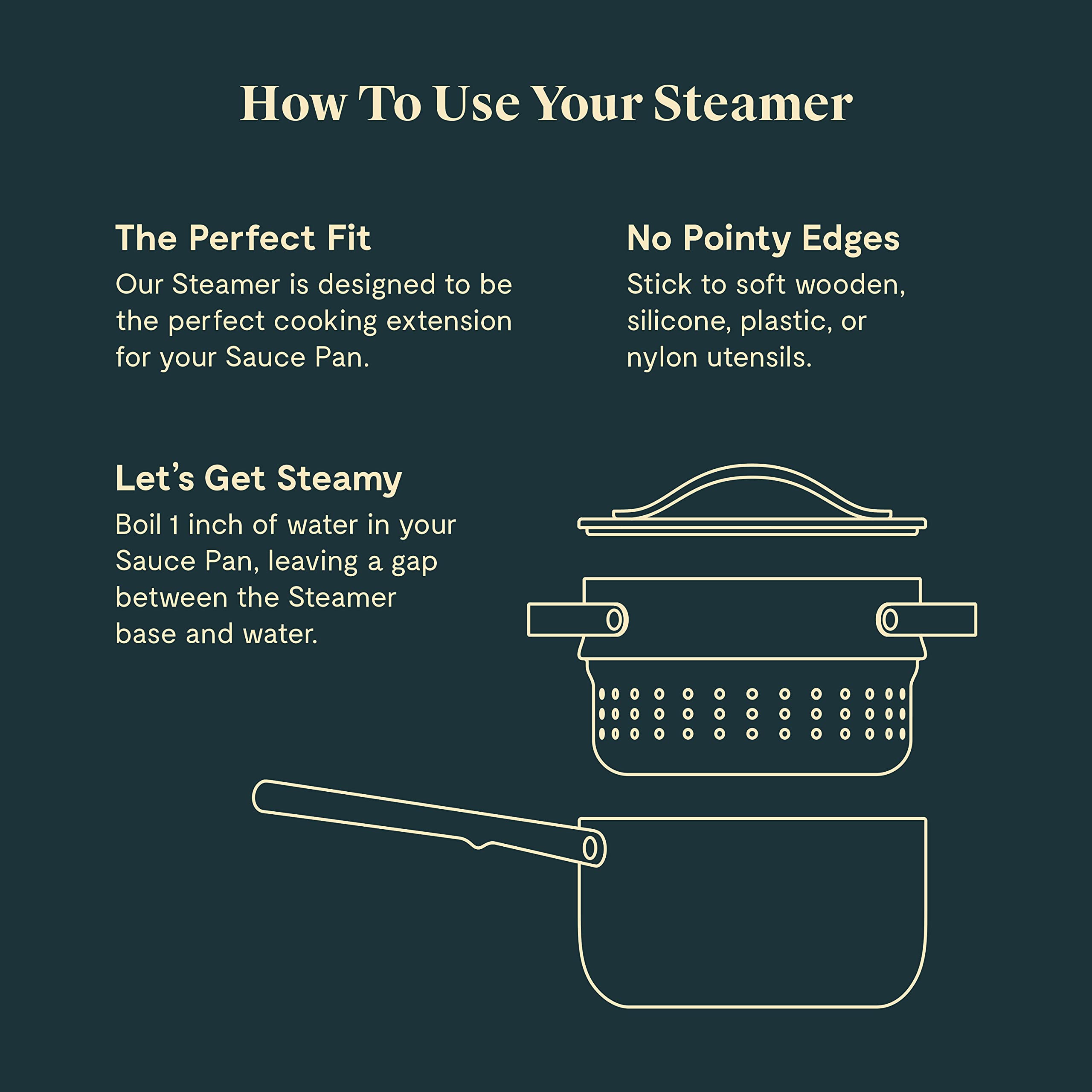 Caraway Steamer dim sum ready showcases ideal portions for gatherings.