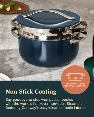 Steam seafood gently for even cooking with Caraway Steamer.
