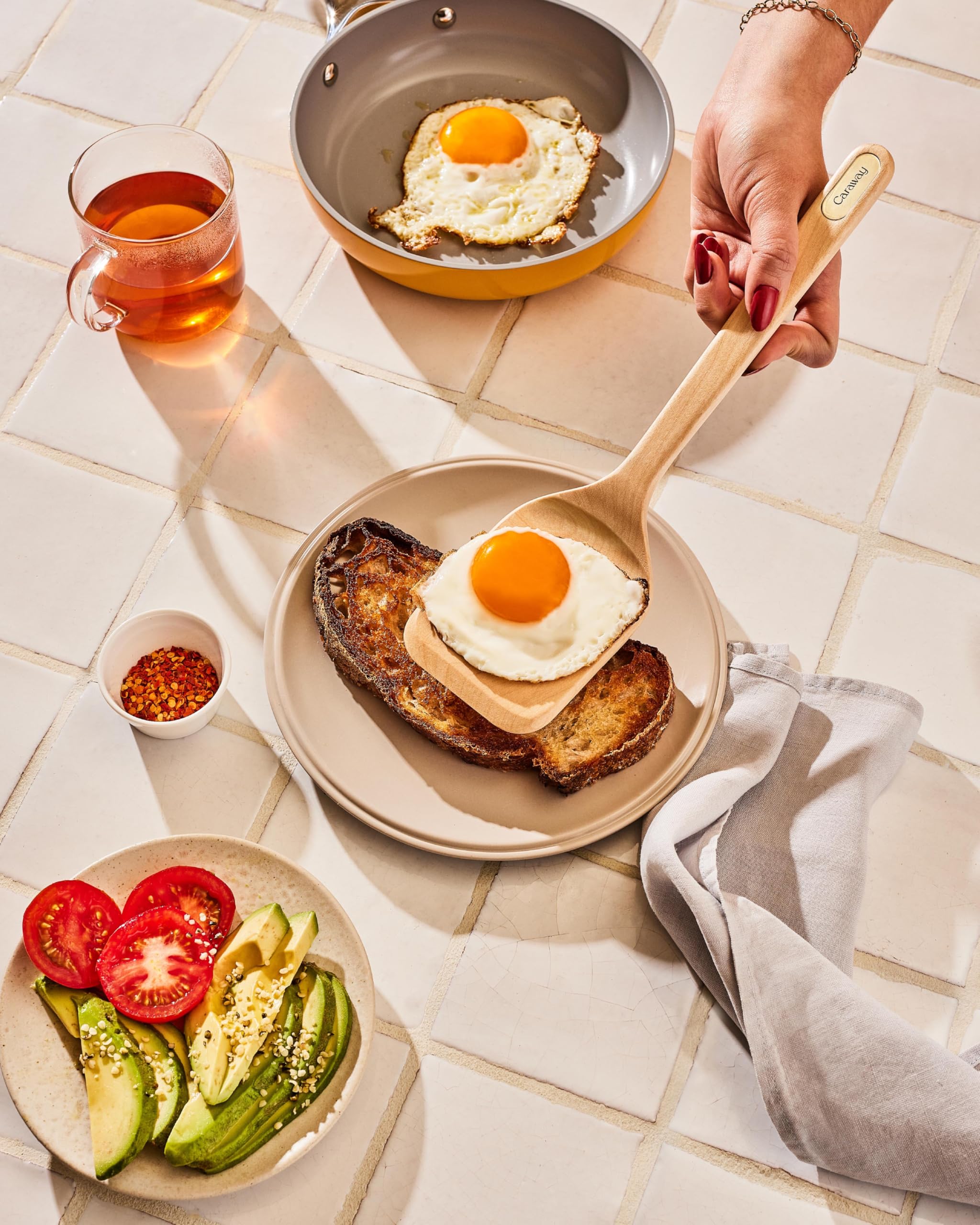 Caraway wooden utensils hand-wash friendly for simple care