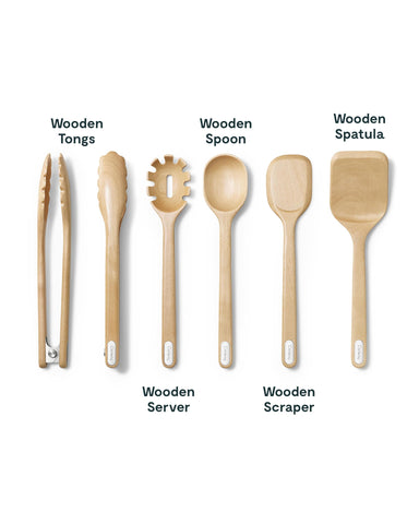 Caraway wooden scraper handles thick mixtures without disturbing coatings