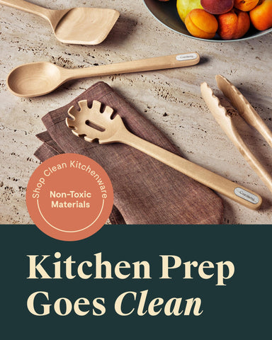Caraway wooden server for easy serving without scratching cookware