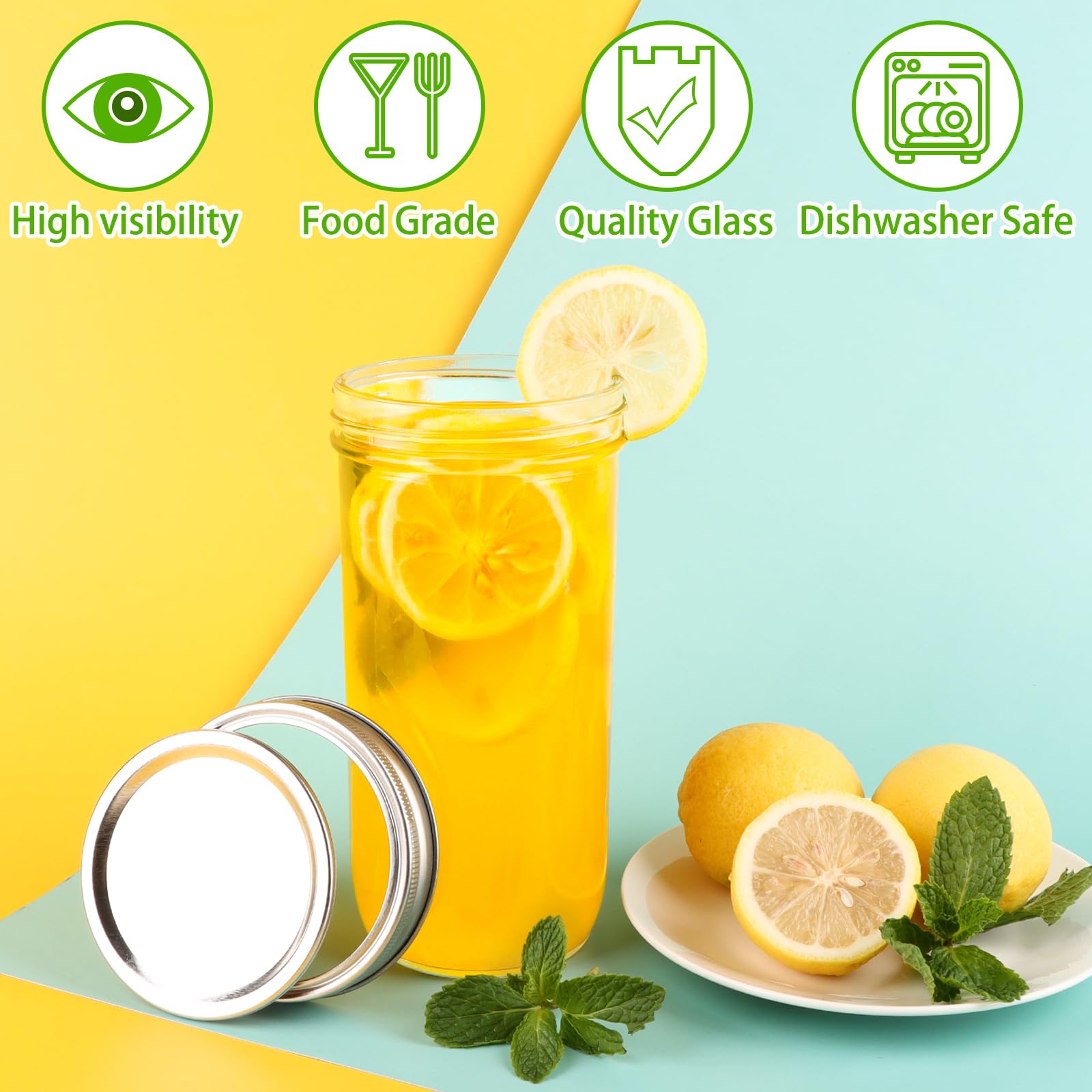 CARBLIN airtight lid seal keeps contents fresh for canning and fermenting