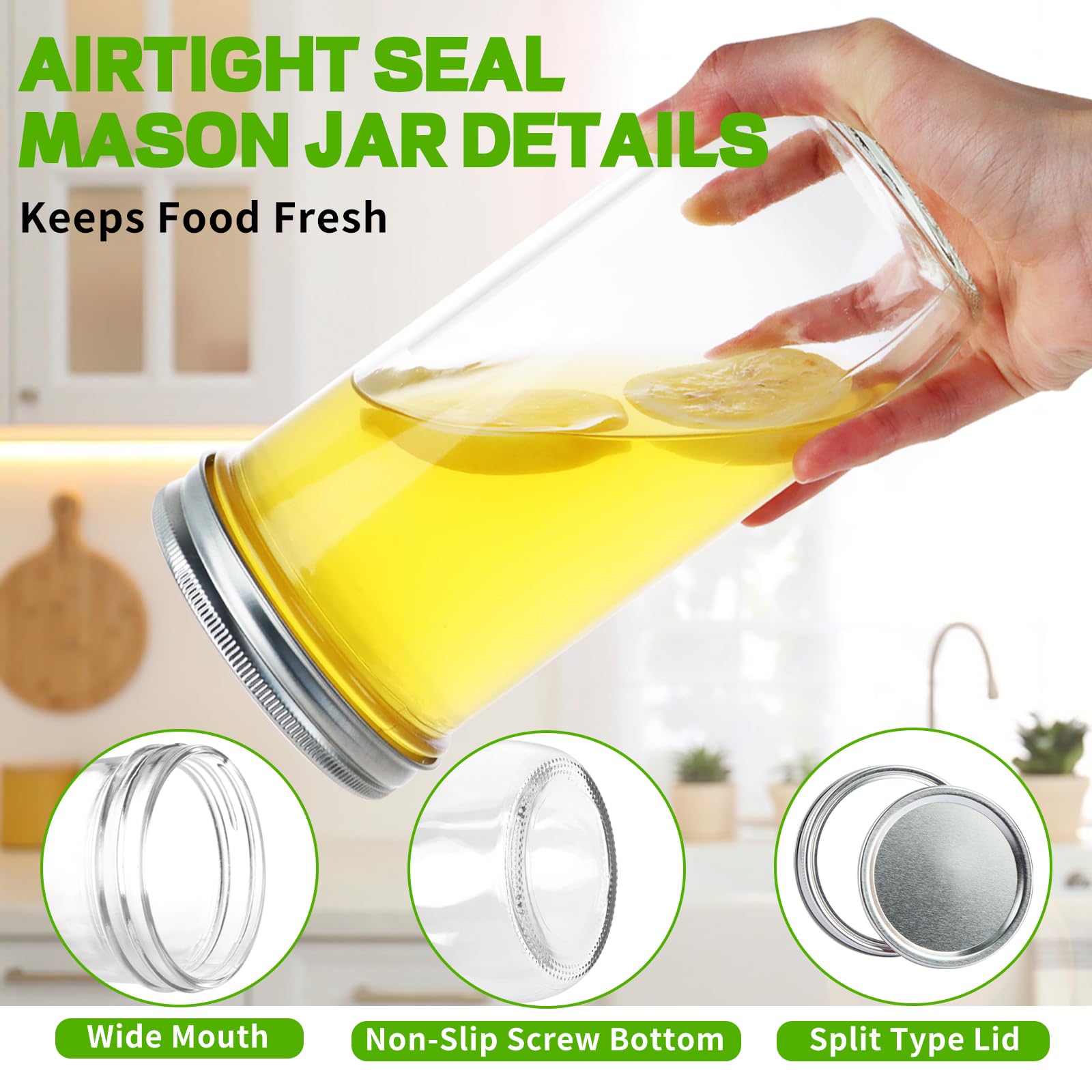 CARBLIN thick glass for durable, reusable kitchen storage