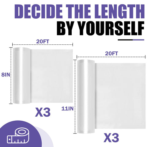 CareGY 11x20 rolled bags for storing larger items and batch portions.