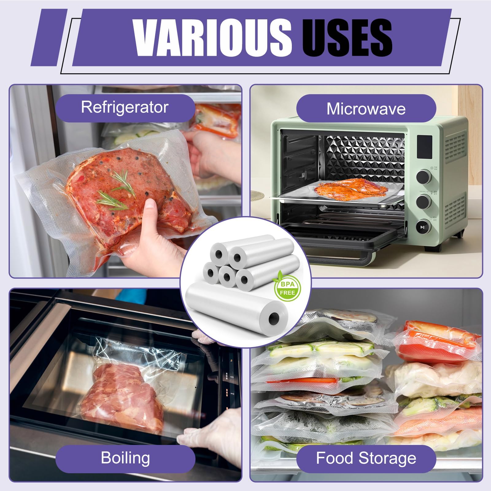 CAREGY meal-prep freshness bags aid portion control and reduce waste