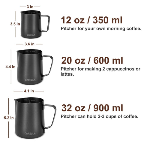 Inside markings on Careula milk pitcher for precise portions