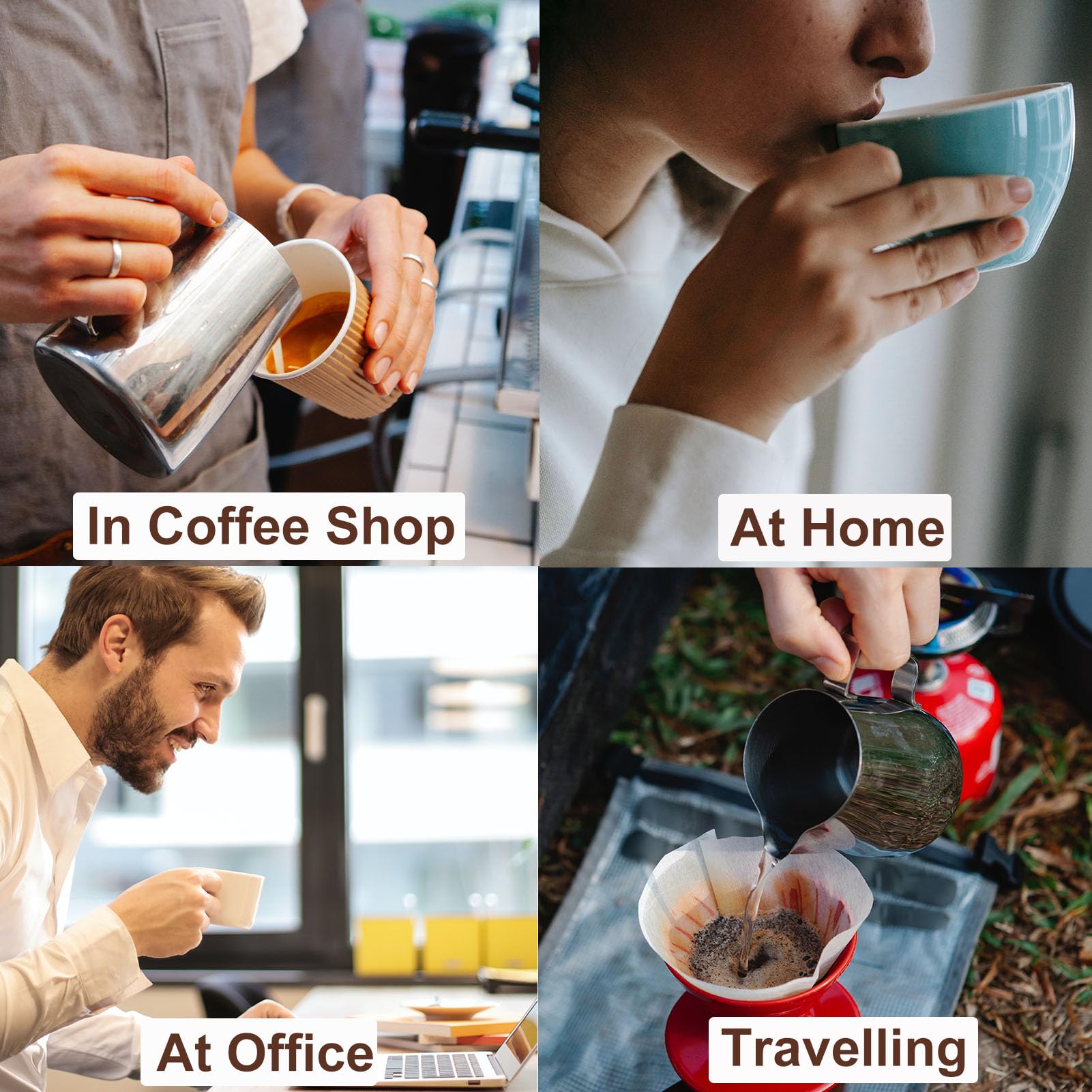 Careula pitcher suitable for hot and cold frothing and drinks