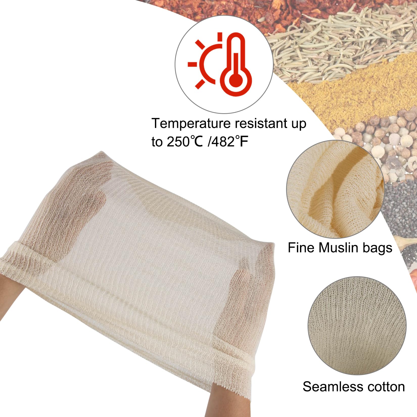 CARGEN cotton muslin brew bag in use during infusion.