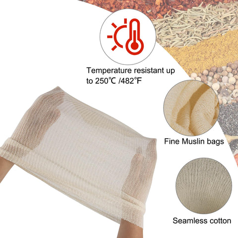 CARGEN cotton muslin brew bag in use during infusion.