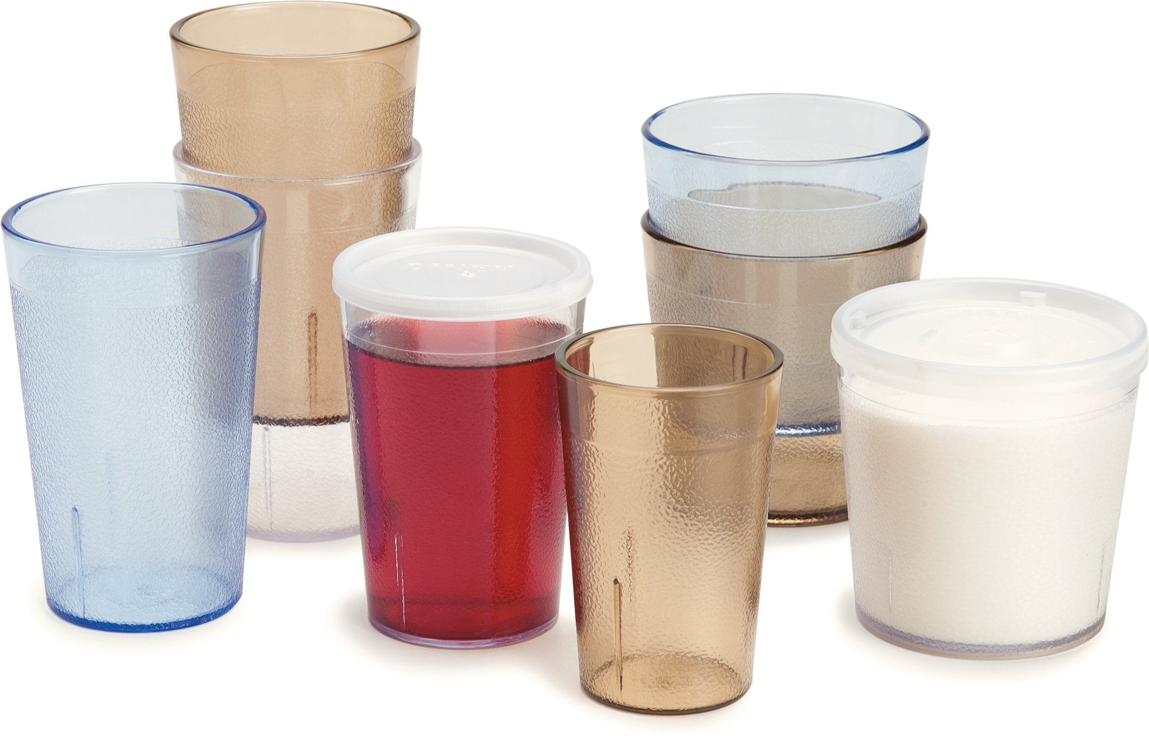 Compact 2.62 inch width of Carlisle tumbler fits standard racks.
