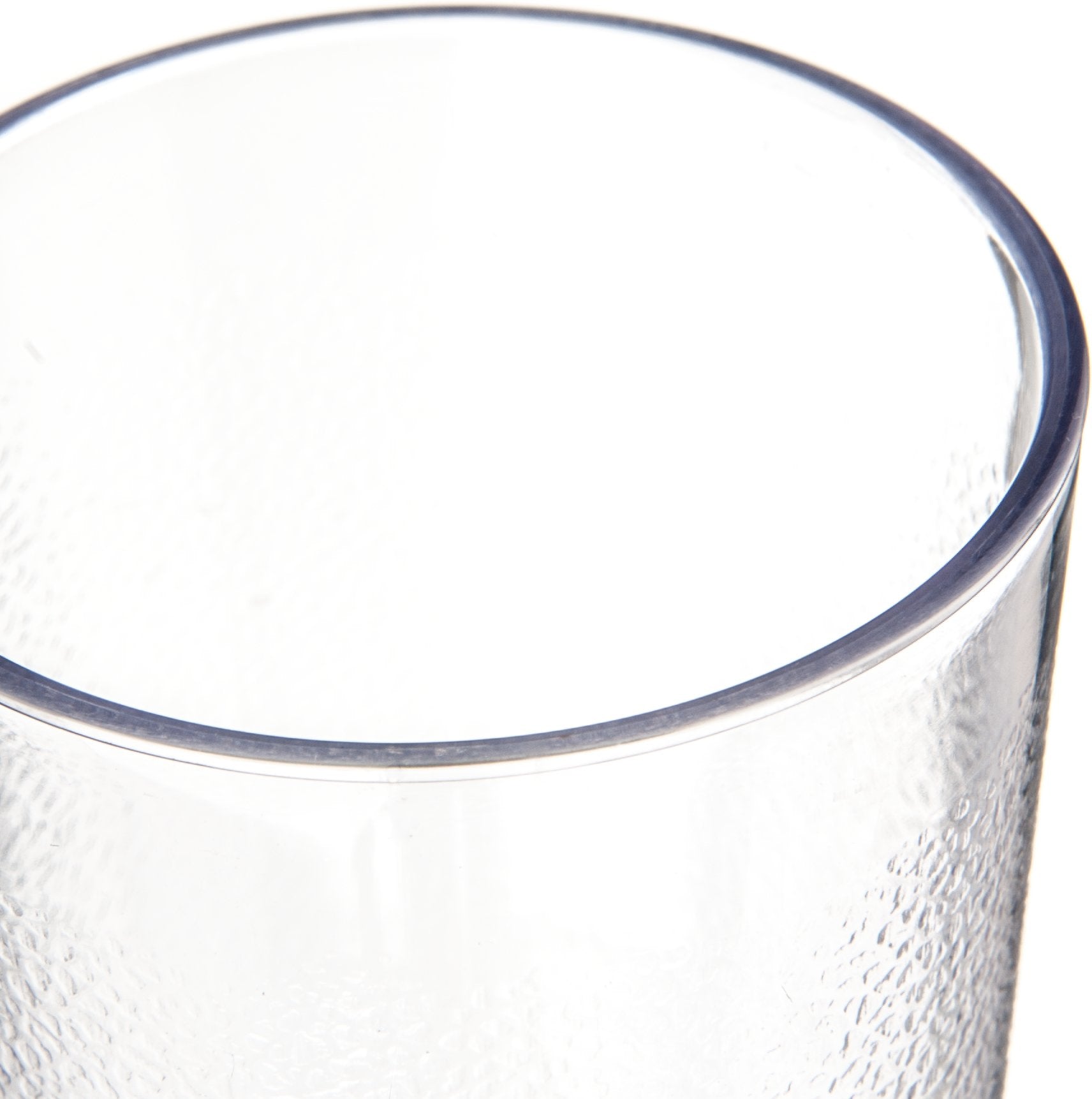 Durable SAN plastic used in Carlisle tumbler for long-lasting use.