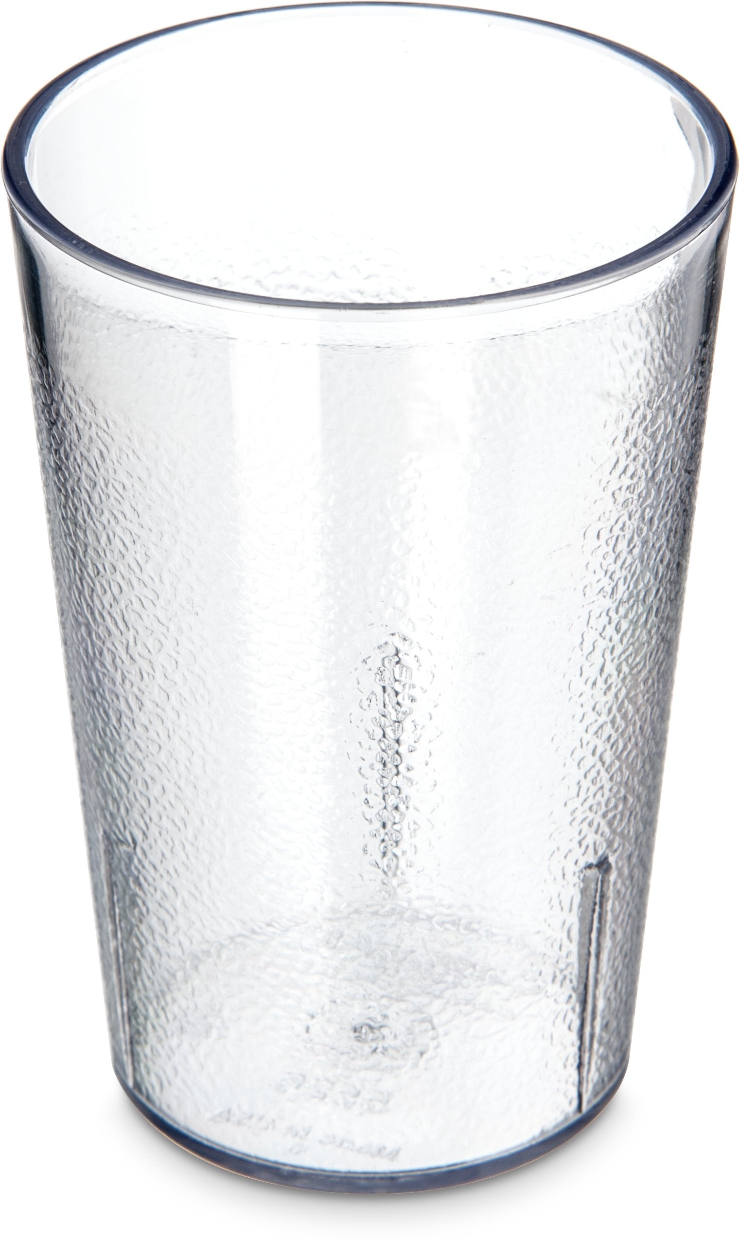 Front view of Carlisle 55268107 clear tumbler, showcasing a simple, durable design.