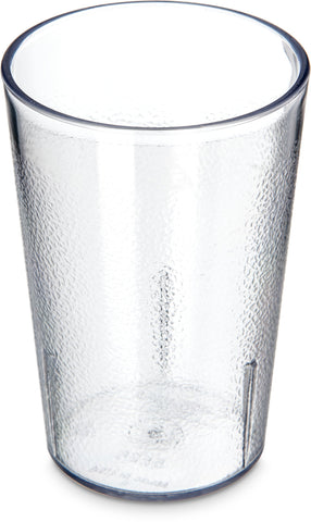Front view of Carlisle 55268107 clear tumbler, showcasing a simple, durable design.