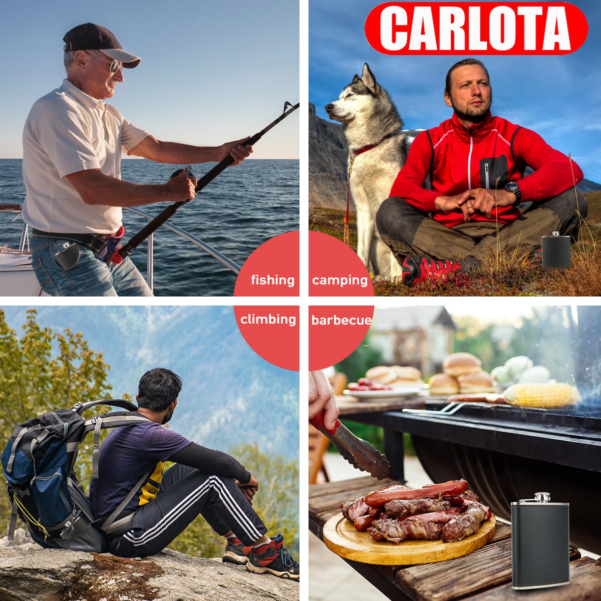 CARLOTA stainless steel body resists corrosion for lasting use.