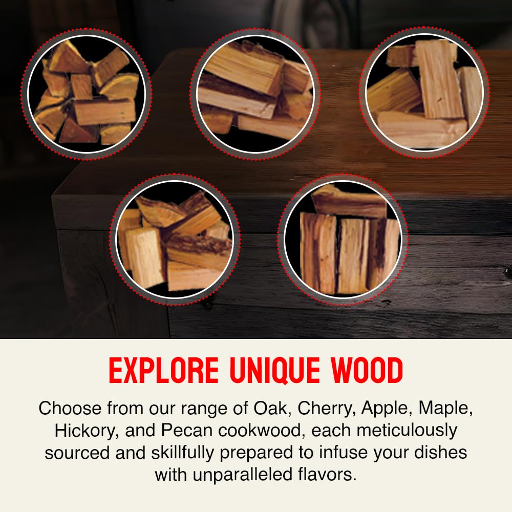 Carolina Cookwood logs deliver rich aroma and crust texture cues.