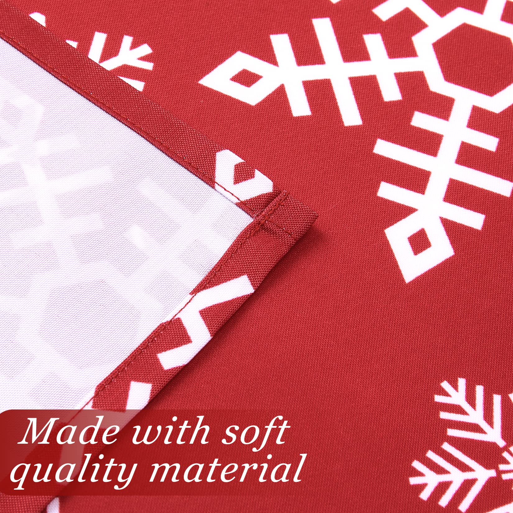 CAROMIO Christmas Tablecloth hemmed edges deliver a polished finish for tables