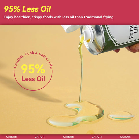 Carori less-oil crisp feature for healthier meals.