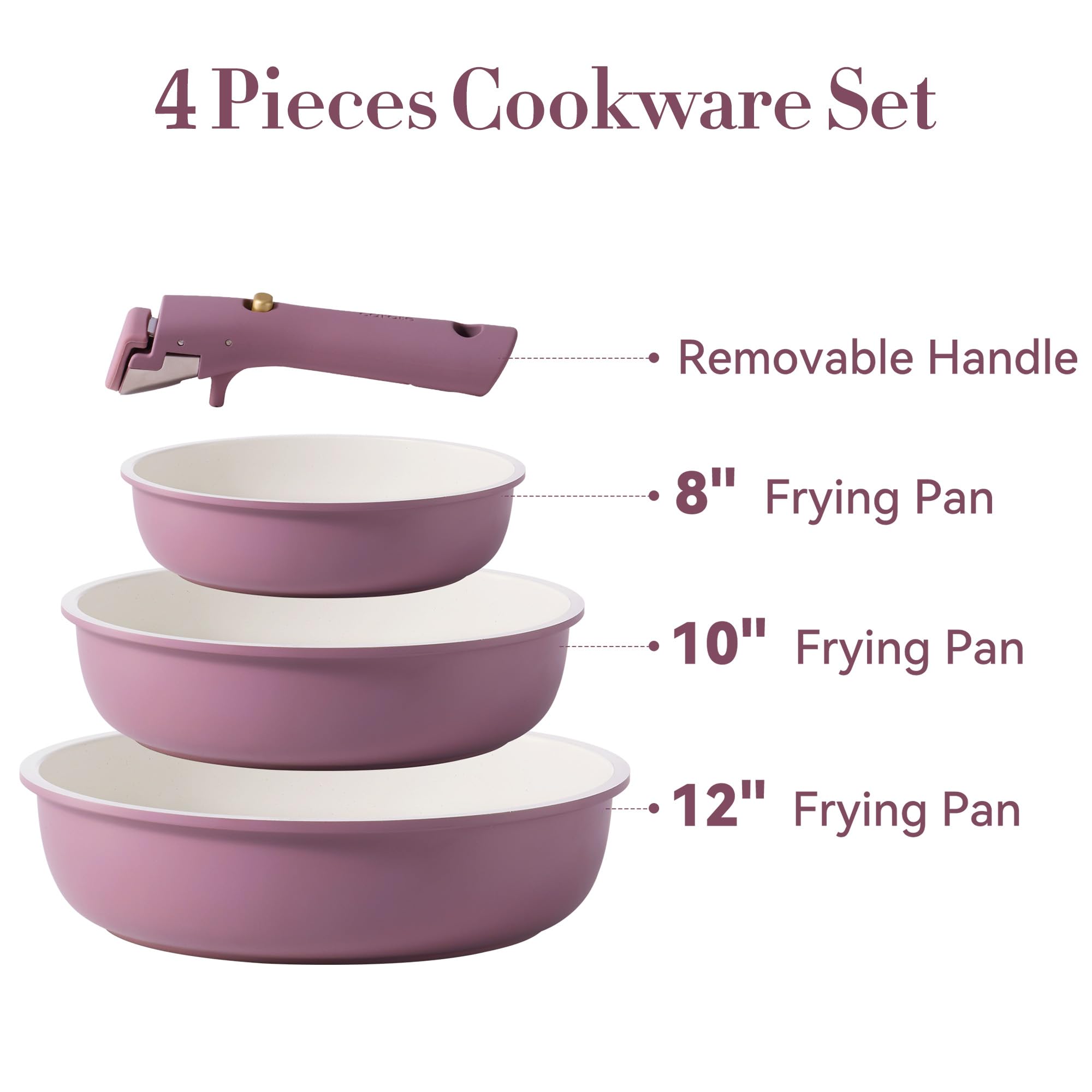 CAROTE 10-inch nonstick pan with even heating for versatile cooking.