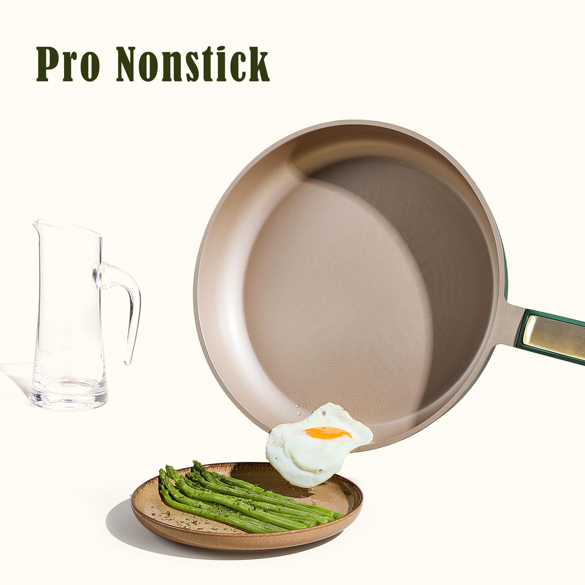 CAROTE 11-inch nonstick pan top view ideal for pancakes and searing