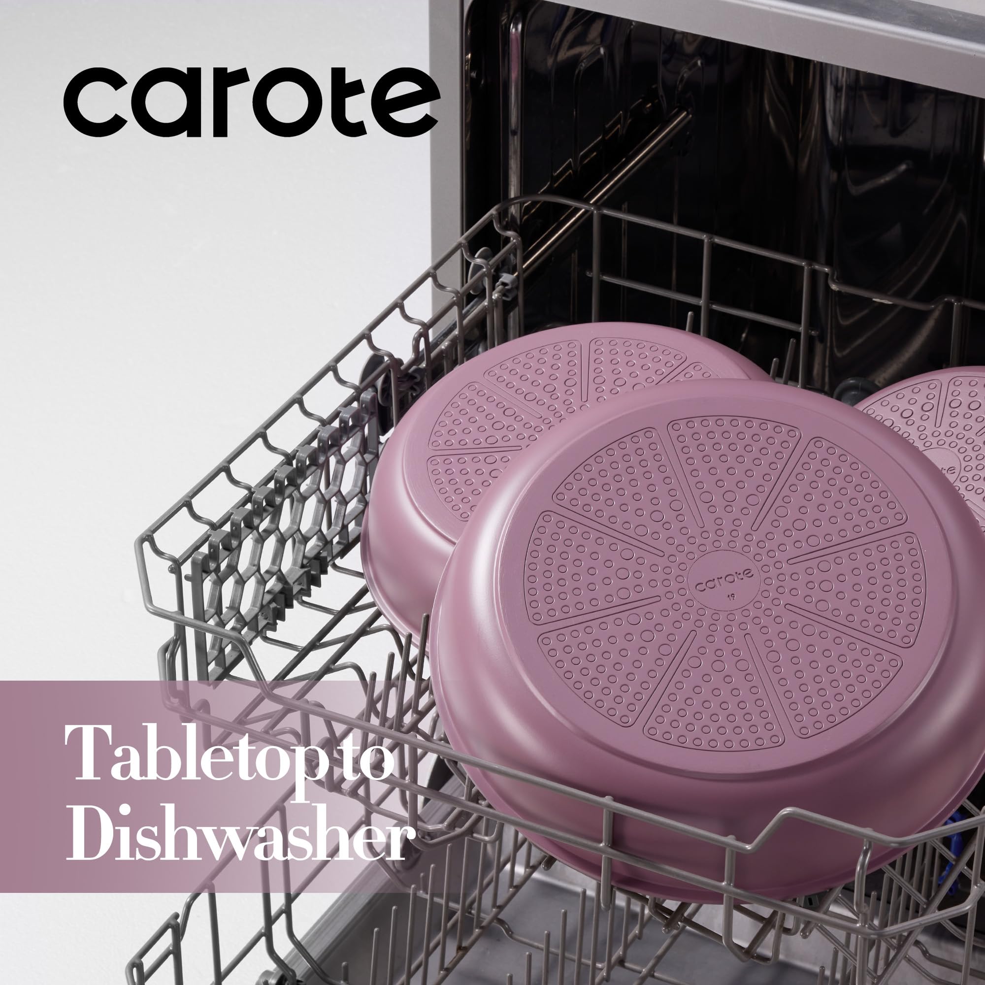 CAROTE 12-inch nonstick pan ideal for family meals and searing.