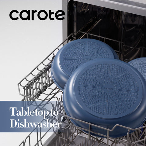 CAROTE 12-inch blue nonstick frying pan for larger portions.