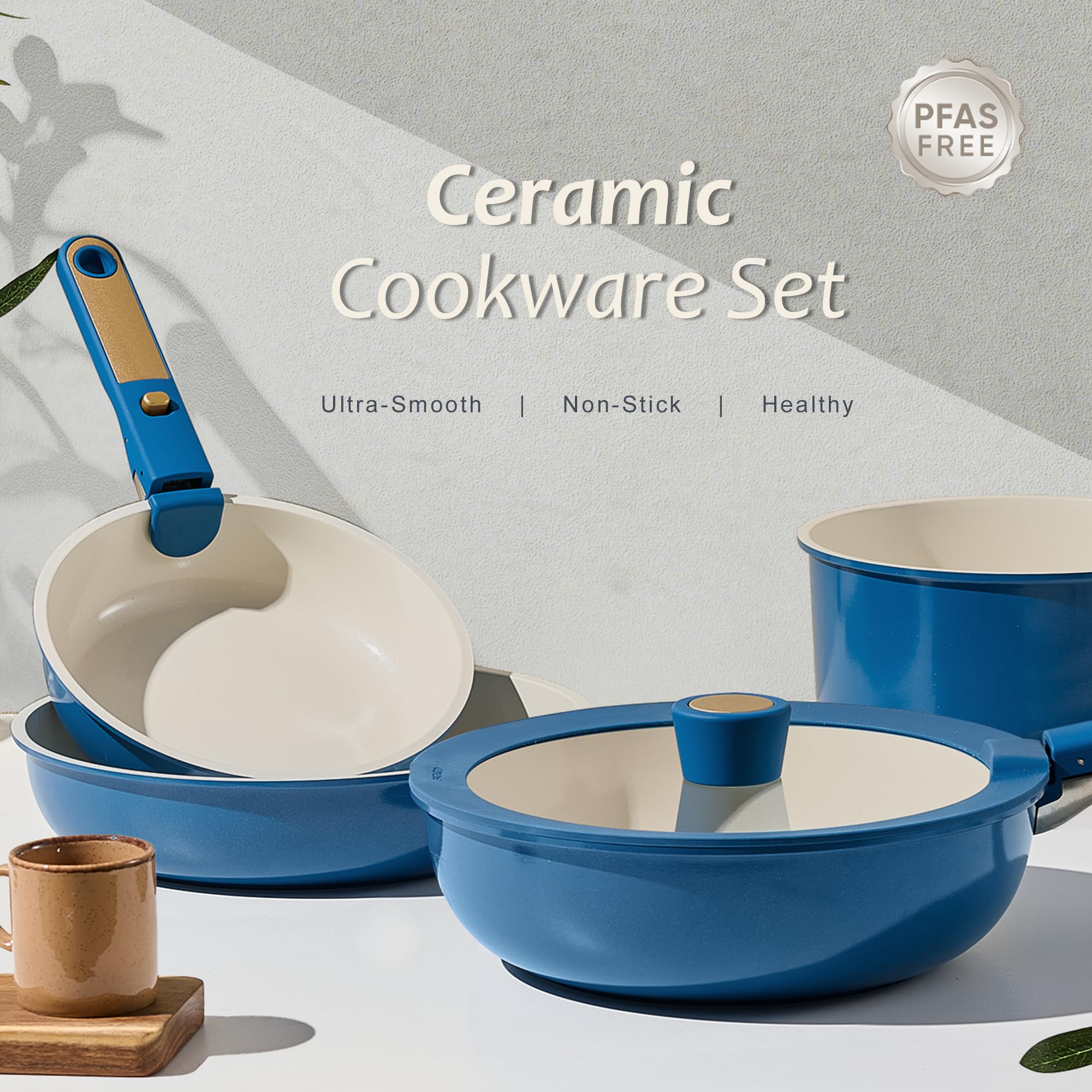 CAROTE dishwasher-safe cookware for quick cleanup after cooking.