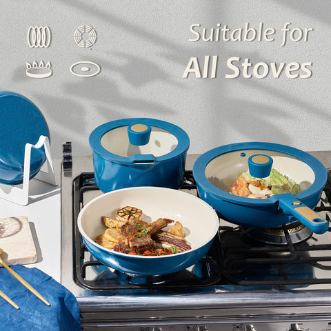 CAROTE PFAS-free ceramic coating for safer cooking surfaces.