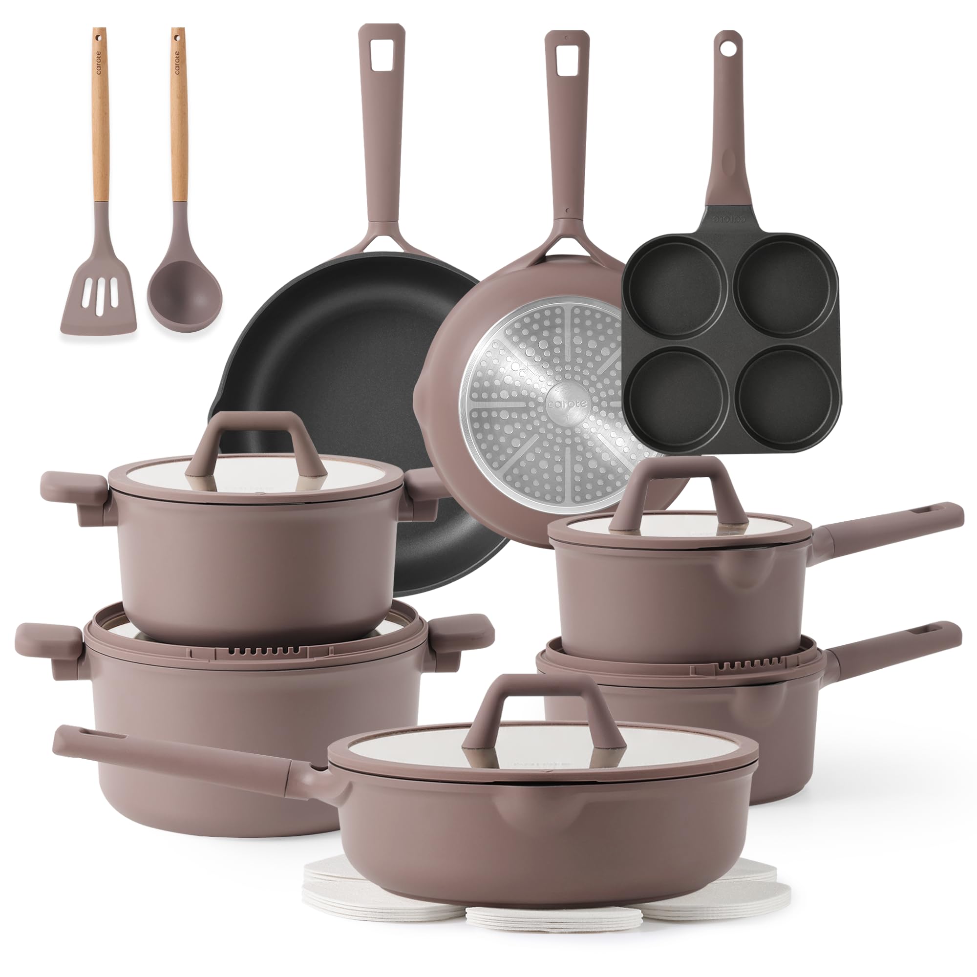 CAROTE 19pcs set with versatile cookware for everyday cooking