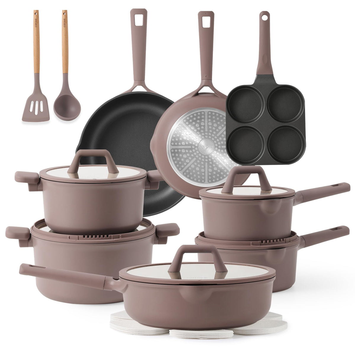CAROTE 19pcs set with versatile cookware for everyday cooking