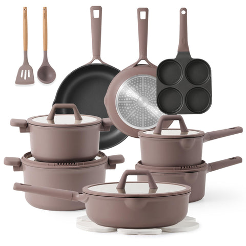 CAROTE 19pcs set with versatile cookware for everyday cooking