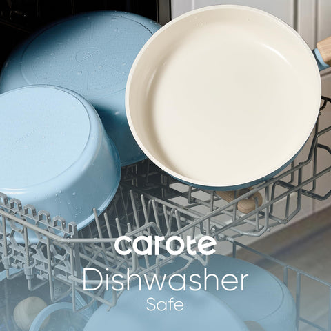 CAROTE pot protectors safeguard cookware during storage.