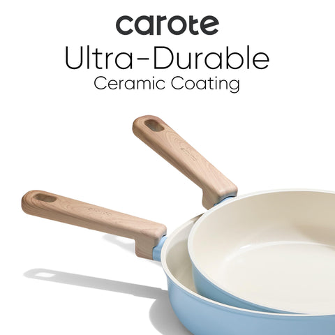 CAROTE utensil set included for simple cooking tasks and storage.