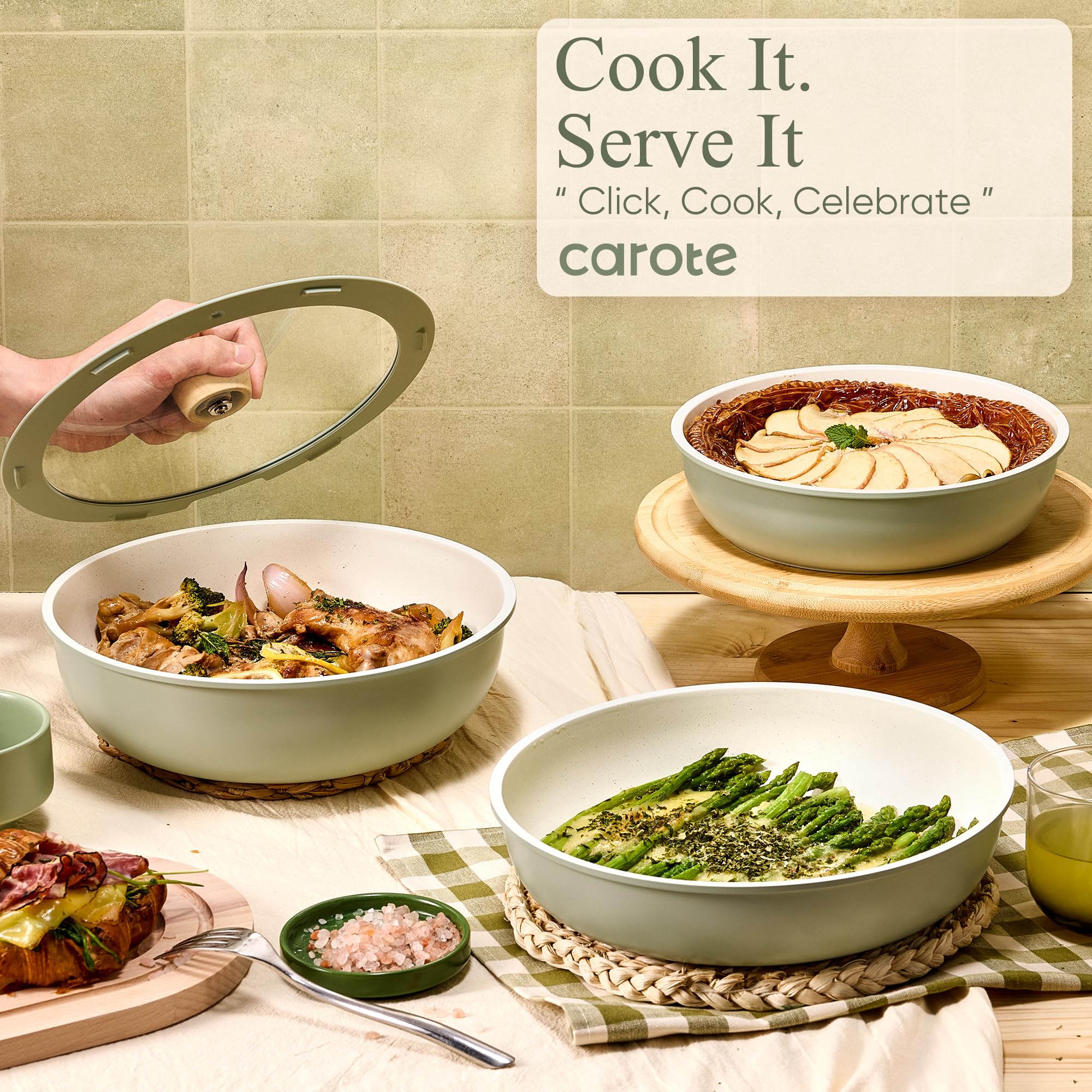 Compact stackable design fits small kitchens and RV setups.