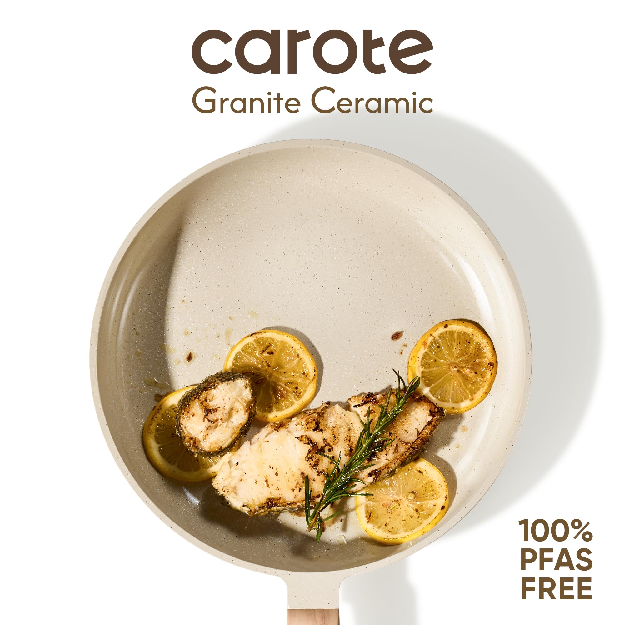 CAROTE 2qt saucepan with lid — steady simmering for sauces and grains.