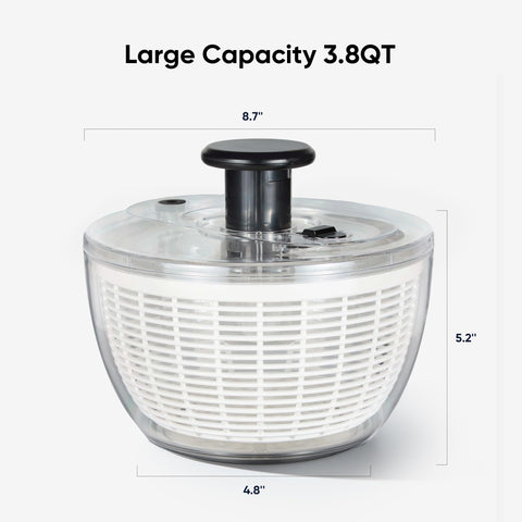 CAROTE 3.8 Qt salad spinner bowl-drying feature for fast prep.