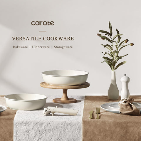 CAROTE 4pc pot protectors protect cookware during storage.