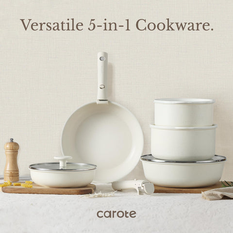 CAROTE 4pcs utensils set to complement the cookware collection.