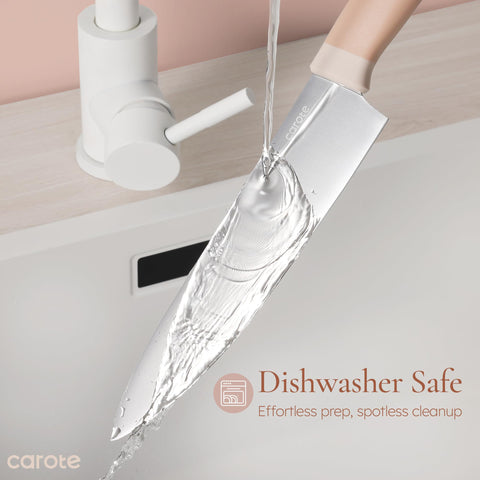 CAROTE 5-inch utility knife pink blade for everyday tasks.