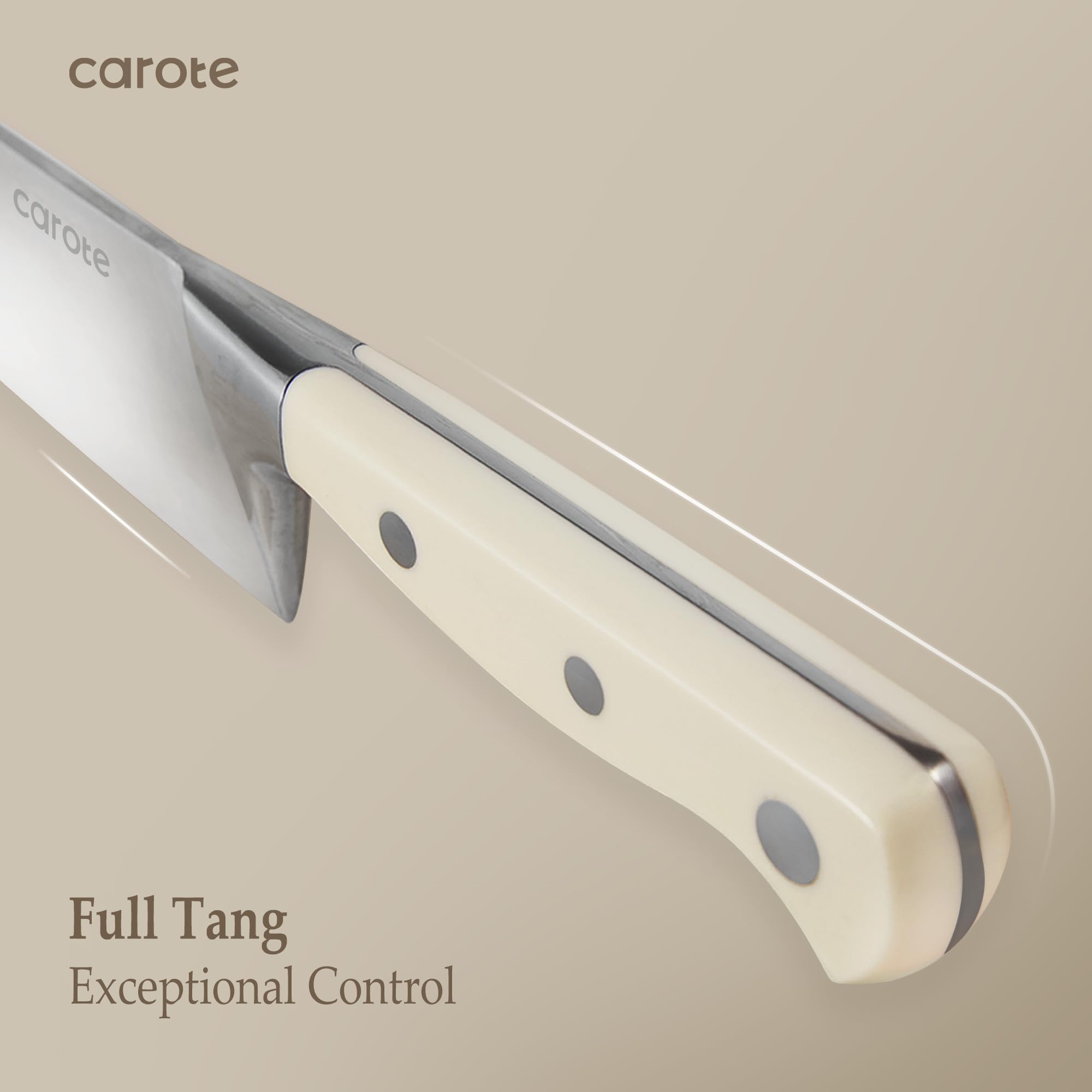 CAROTE 7-inch santoku knife ideal for precise mincing and slicing.