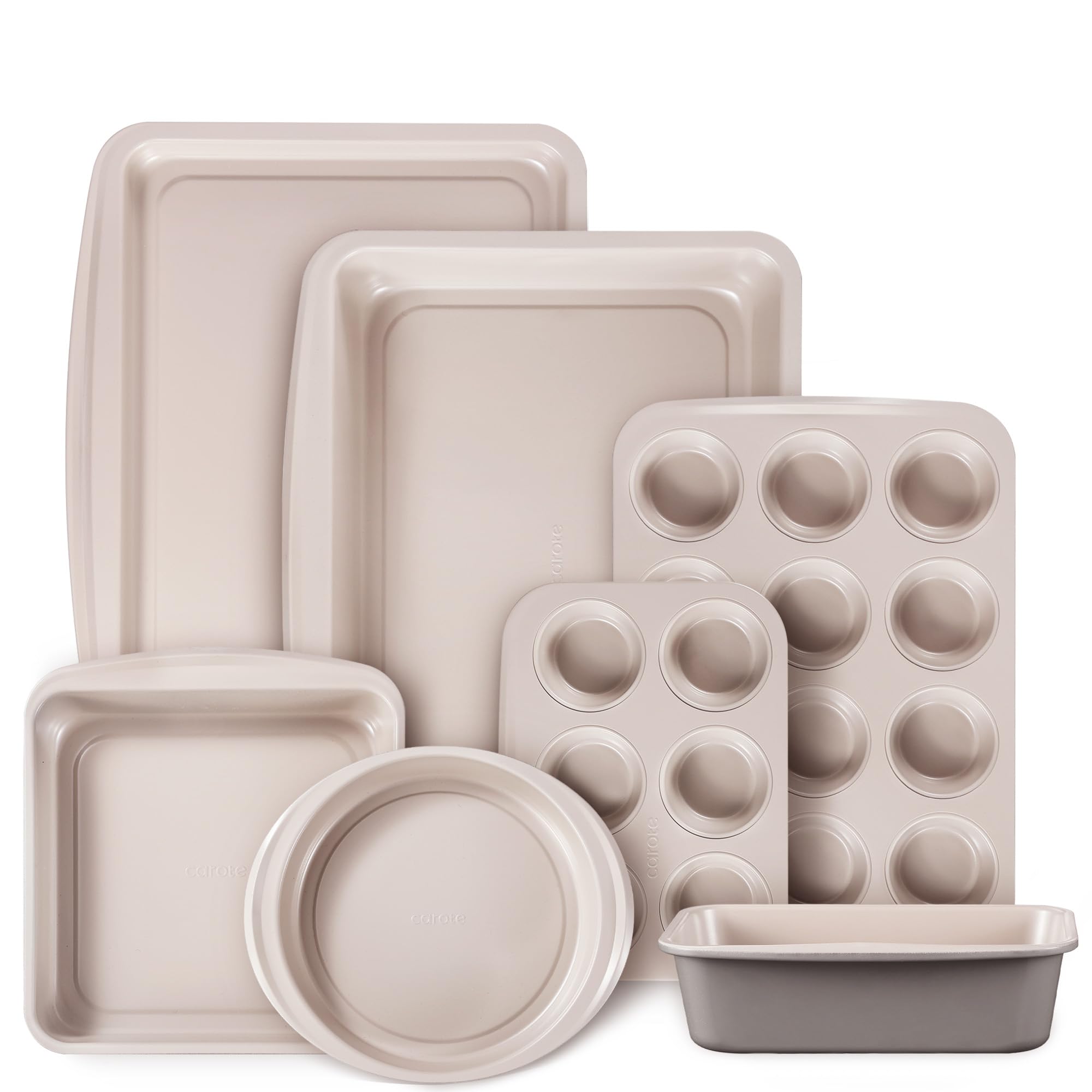CAROTE bakeware cookie sheet: nonstick release for easy cooling and cleanup.
