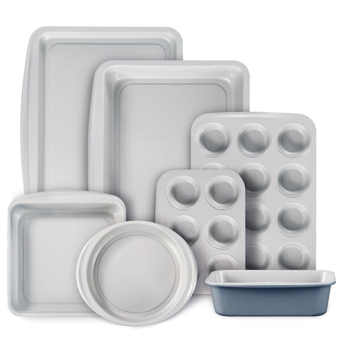 CAROTE 7-piece bakeware cookie sheet for even browning and easy release